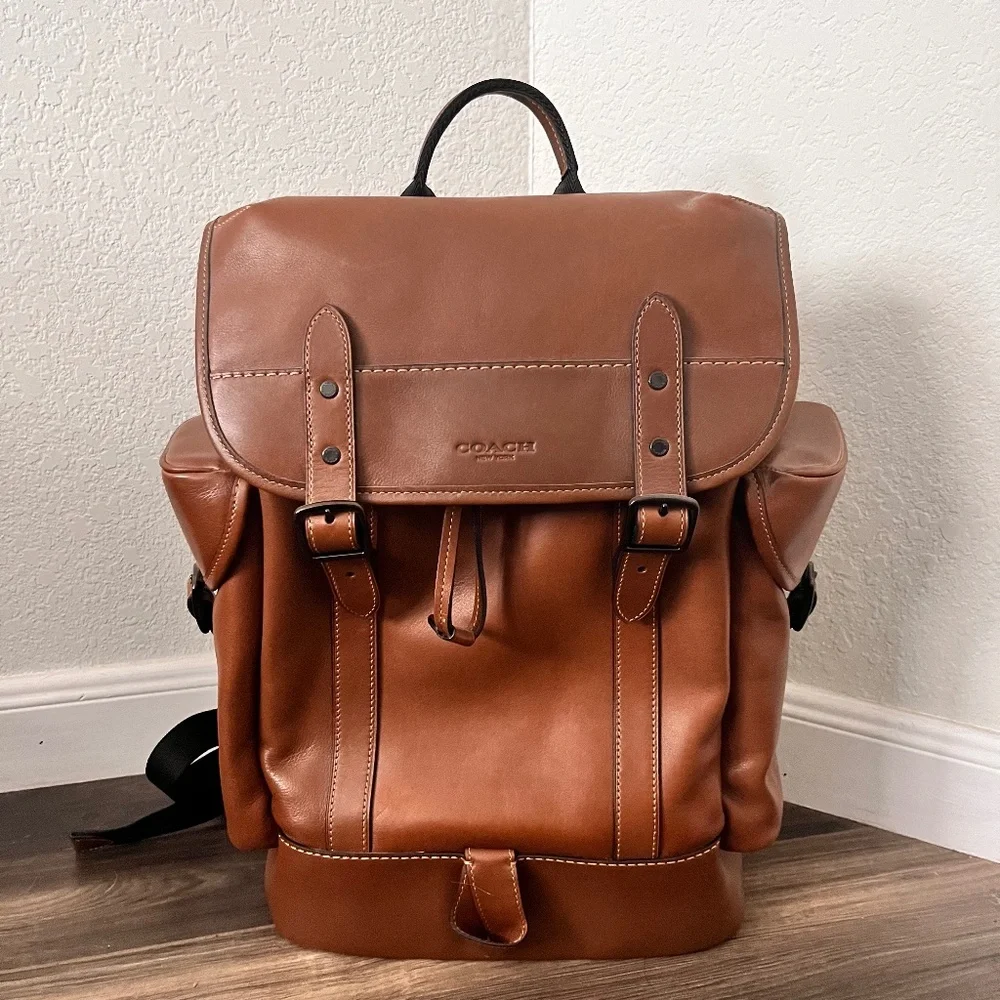 COACH Hitch Leather Backpack